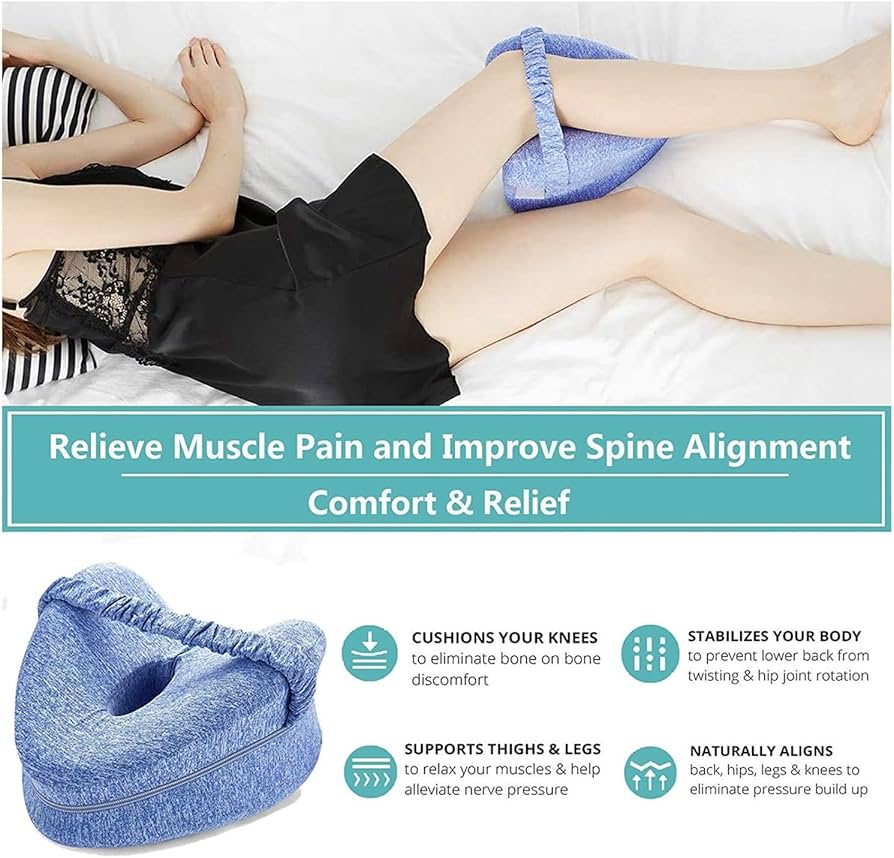 Ergonomic Memory Foam Leg Pillow ā Ultimate Comfort & Pain Relief for Side Sleepers, Pregnancy & Sciatica